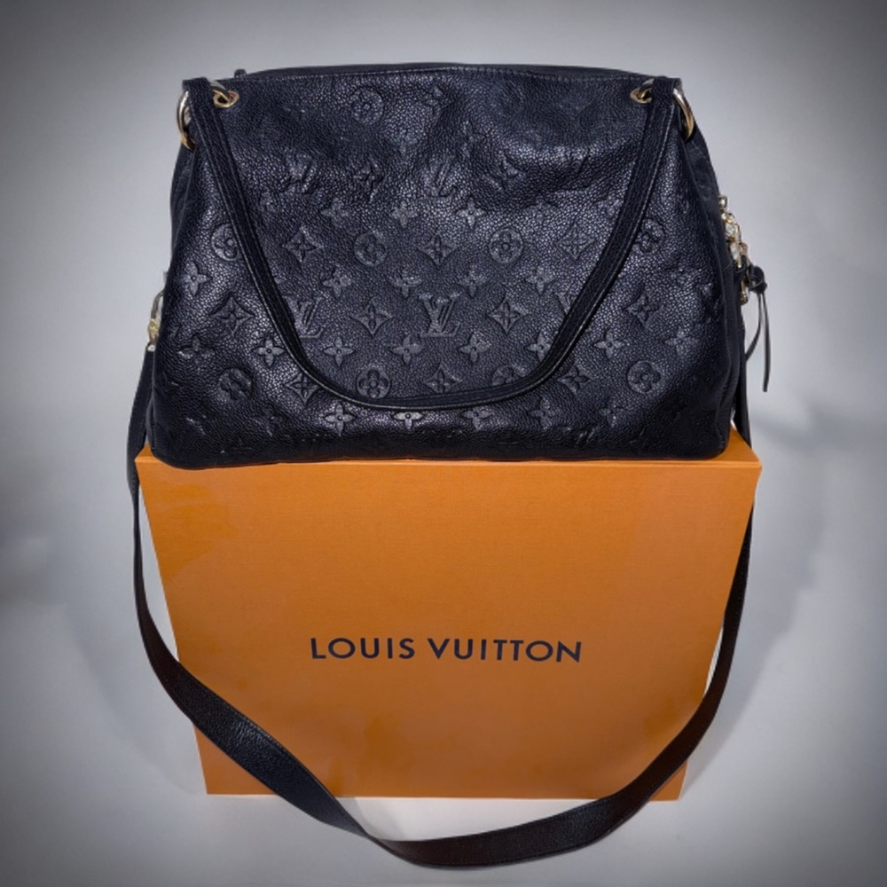 Louis Vuitton Embossed Black Shoulder Bag